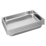 SOGA 4X Gastronorm GN Pan Full Size 1/1 GN Pan 6.5cm Deep Stainless Steel Tray - Cafe Supply