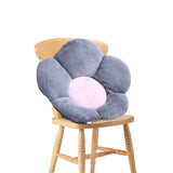 SOGA Dark Gray Whimsical Big Flower Shape Cushion Soft Leaning Bedside Pad Floor Plush Pillow Home Decor - Cafe Supply