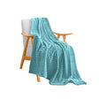 SOGA Sky Blue Throw Blanket Warm Cozy Striped Pattern Thin Flannel Coverlet Fleece Bed Sofa Comforter - Cafe Supply