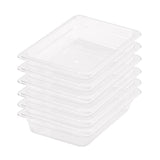 SOGA 65mm Clear Gastronorm GN Pan 1/2 Food Tray Storage Bundle of 6 - Cafe Supply