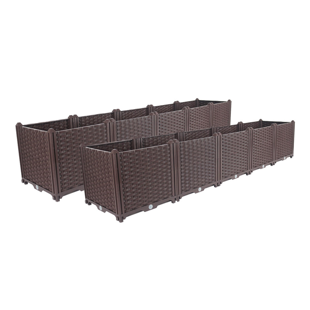 SOGA 2X 200cm Raised Planter Box Vegetable Herb Flower Outdoor Plastic Plants Garden Bed Deepen - Cafe Supply