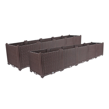 SOGA 2X 200cm Raised Planter Box Vegetable Herb Flower Outdoor Plastic Plants Garden Bed Deepen - Cafe Supply