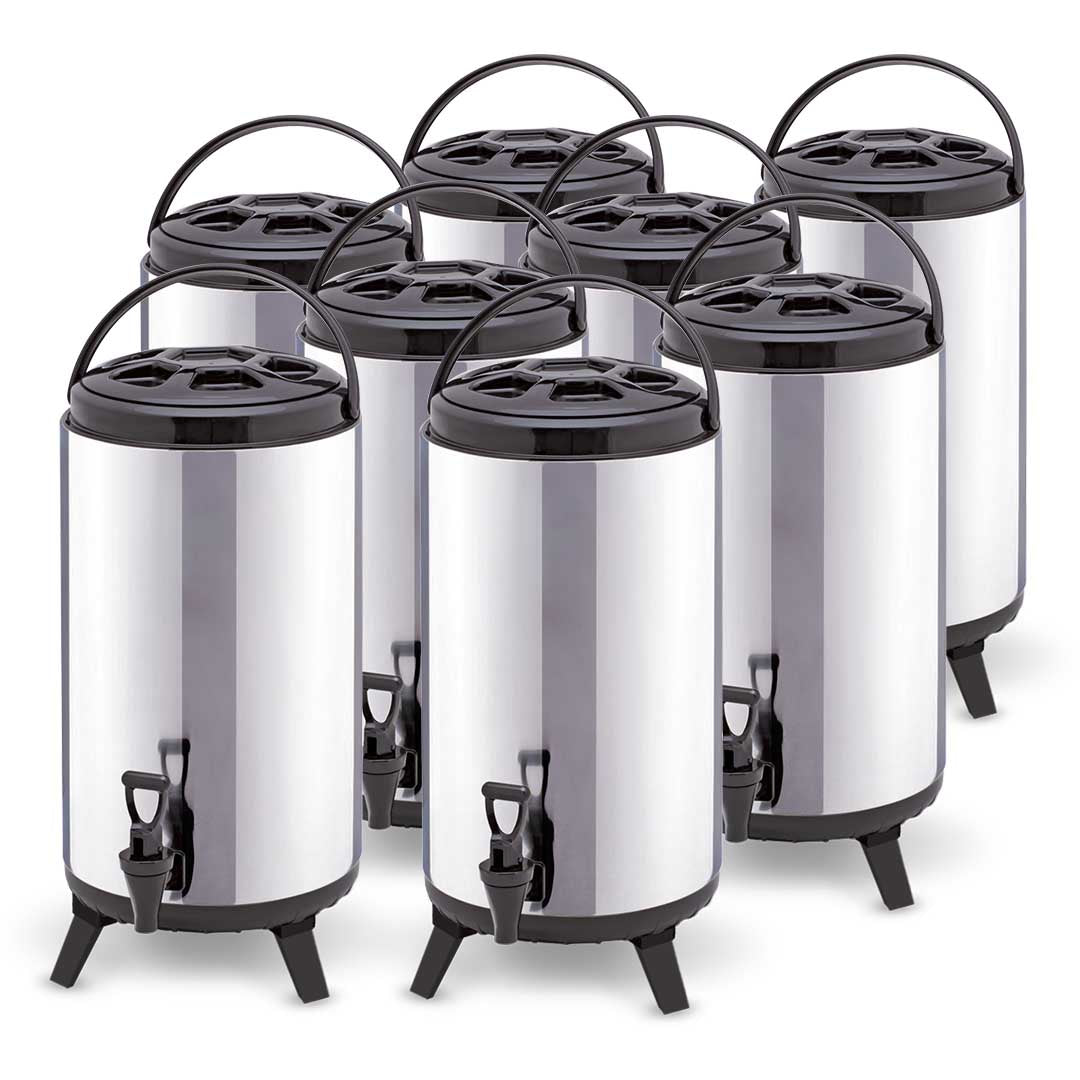 SOGA 8X 8L Portable Insulated Cold/Heat Coffee Tea Beer Barrel Brew Pot With Dispenser - Cafe Supply