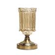 SOGA 25cm Transparent Glass Flower Vase with Metal Base Filler Vase - Cafe Supply
