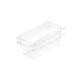 SOGA 100mm Clear Gastronorm GN Pan 1/3 Food Tray Storage Bundle of 2 - Cafe Supply