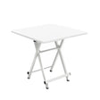 SOGA White Dining Table Portable Square Surface Space Saving Folding Desk with Lacquered Legs  Home Decor - Cafe Supply