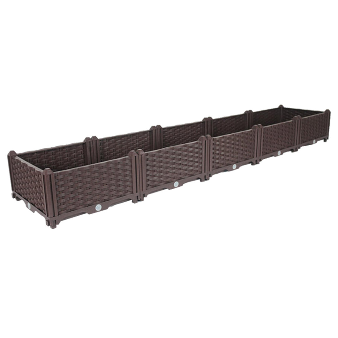 SOGA 200cm Raised Planter Box Vegetable Herb Flower Outdoor Plastic Plants Garden Bed - Cafe Supply