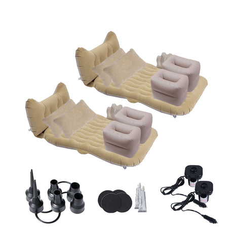 SOGA 2X Beige Honeycomb Inflatable Car Mattress Portable Camping Air Bed Travel Sleeping Kit Essentials - Cafe Supply