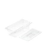 SOGA 100mm Clear Gastronorm GN Pan 1/3 Food Tray Storage with Lid - Cafe Supply