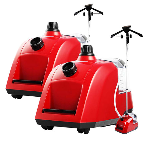 SOGA 2X Garment Steamer Portable Cleaner Steam Iron 80MINS Red - Cafe Supply