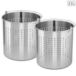SOGA 2X 21L 18/10 Stainless Steel Perforated Stockpot Basket Pasta Strainer with Handle - Cafe Supply