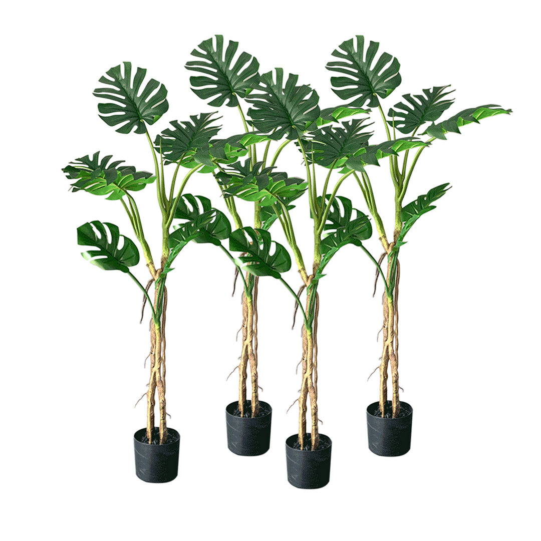 SOGA 4X 160cm Green Artificial Indoor Turtle Back Tree Fake Fern Plant Decorative - Cafe Supply