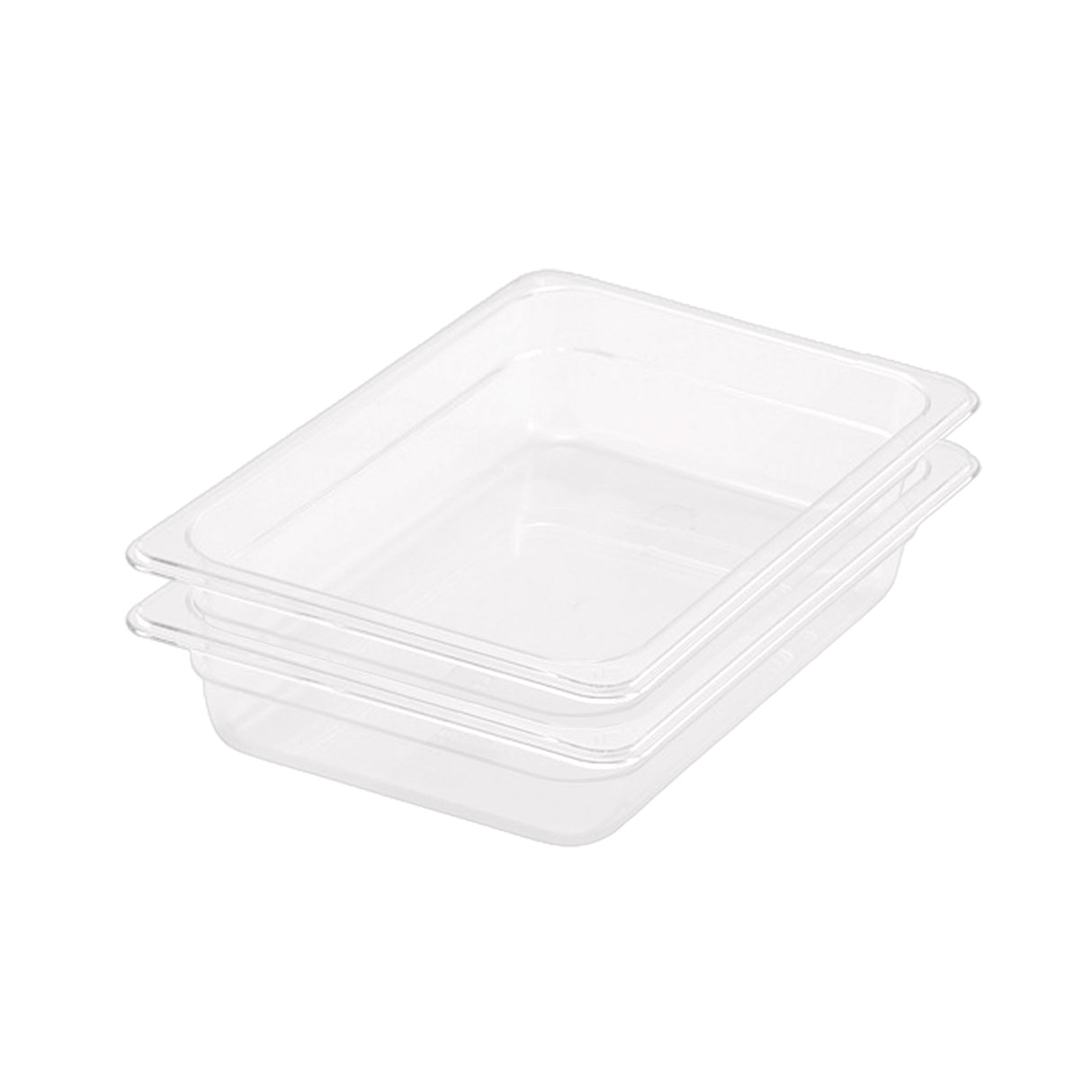SOGA 65mm Clear Gastronorm GN Pan 1/2 Food Tray Storage Bundle of 2 - Cafe Supply