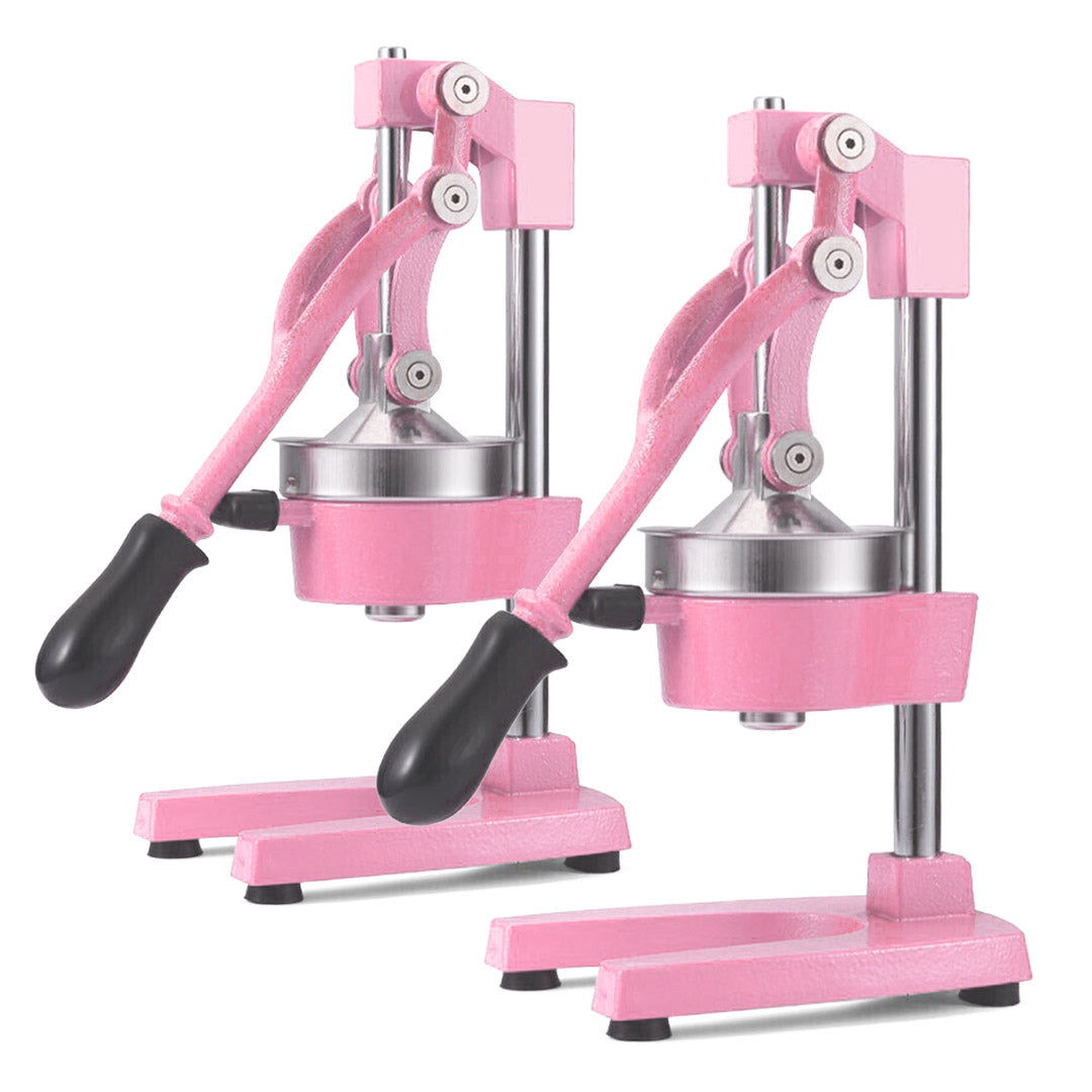 SOGA 2X Commercial Manual Juicer Hand Press Juice Extractor Squeezer Orange Citrus Pink - Cafe Supply