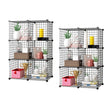 SOGA 2X Black Portable 6-Cube Storage Organiser Foldable DIY Modular Grid Space Saving Shelf - Cafe Supply