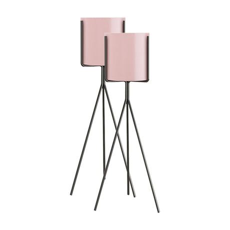 SOGA 2X 70cm Tripod Flower Pot Plant Stand with Pink Flowerpot Holder Rack Indoor Display - Cafe Supply