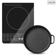 SOGA Electric Smart Induction Cooktop and 30cm Cast Iron Frying Pan Skillet Sizzle Platter - Cafe Supply