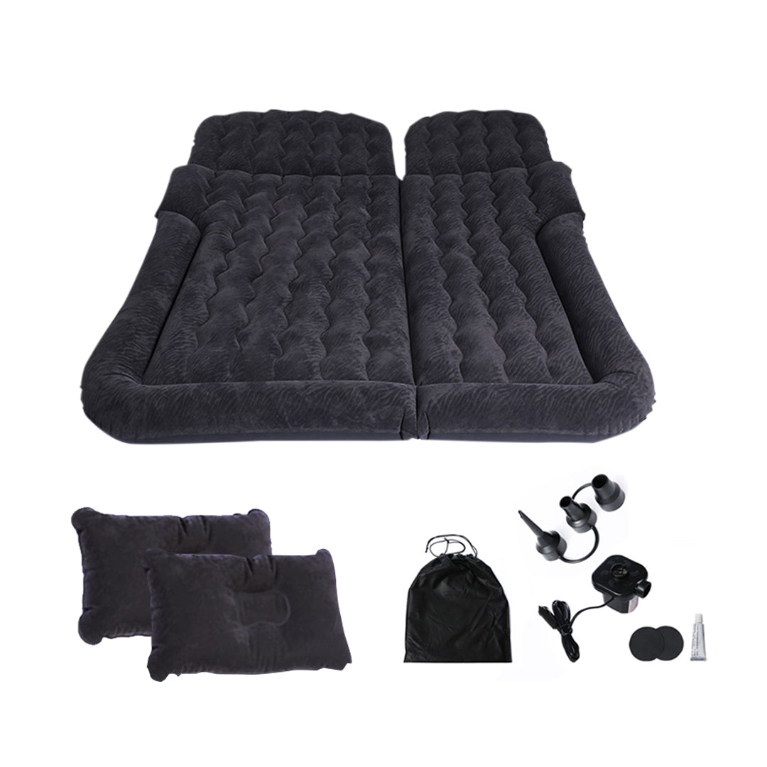 SOGA Black Inflatable Car Boot Mattress Portable Camping Air Bed Travel Sleeping Essentials - Cafe Supply