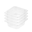 SOGA 65mm Clear Gastronorm GN Pan 1/6 Food Tray Storage Bundle of 4 - Cafe Supply