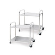 SOGA 2X 2 Tier 85x45x90cm Stainless Steel Kitchen Dining Food Cart Trolley Utility Medium - Cafe Supply