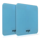 SOGA 2X 180kg Digital Fitness Weight Bathroom Gym Body Glass LCD Electronic Scales Blue - Cafe Supply