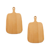 SOGA 2X 26cm Brown Rectangle Wooden Serving Tray Chopping Board Paddle with Handle Home Decor - Cafe Supply
