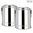 SOGA 2X 35L Stainless Steel Insulated Stock Pot Hot & Cold Beverage Container - Cafe Supply