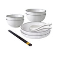 SOGA White Japanese Style Ceramic Dinnerware Crockery Soup Bowl Plate Server Kitchen Home Decor Set of 6 - Cafe Supply