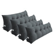 SOGA 4X 180cm Dark Grey Triangular Wedge Bed Pillow Headboard Backrest Bedside Tatami Cushion Home Decor - Cafe Supply