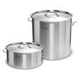 SOGA 17L Wide Stock Pot  and 50L Tall Top Grade Thick Stainless Steel Stockpot 18/10 - Cafe Supply