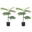 SOGA 2X 60cm Artificial Natural Green Split-Leaf Philodendron Tree Fake Tropical Indoor Plant Home Office Decor - Cafe Supply
