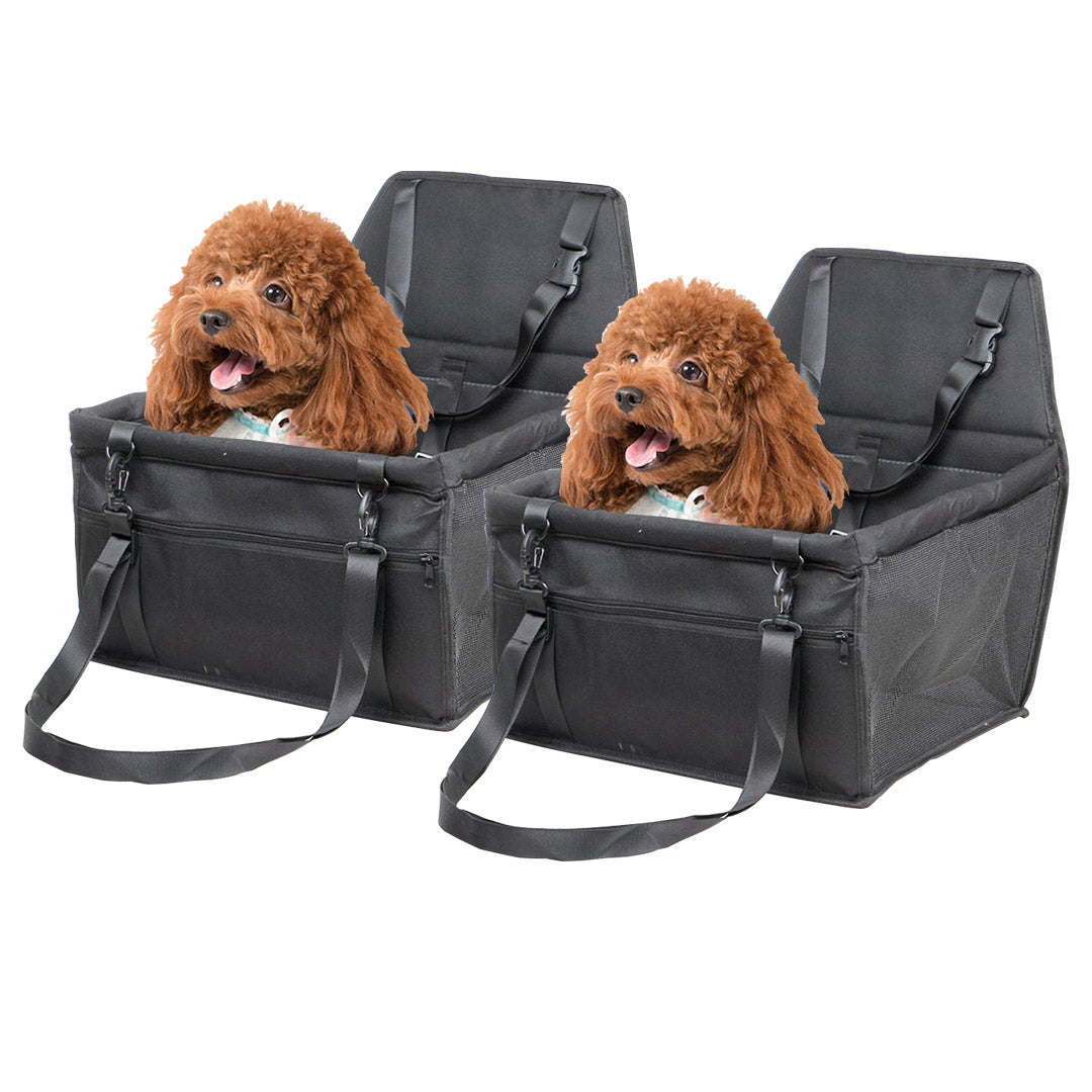 SOGA 2X Waterproof Pet Booster Car Seat Breathable Mesh Safety Travel Portable Dog Carrier Bag - Cafe Supply