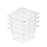 SOGA 100mm Clear Gastronorm GN Pan 1/6 Food Tray Storage Bundle of 4 - Cafe Supply