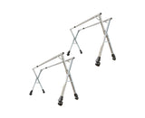 SOGA 2X 1.6m Portable Standing Clothes Drying Rack Foldable Space-Saving Laundry Holder with Wheels - Cafe Supply