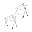SOGA 2X 1.6m Portable Standing Clothes Drying Rack Foldable Space-Saving Laundry Holder 3 Poles - Cafe Supply