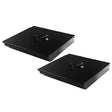 SOGA 2X 4 Bills 8 Coins Cash Tray With Lockable Lid Heavy Duty Spare Cash Tray Black - Cafe Supply