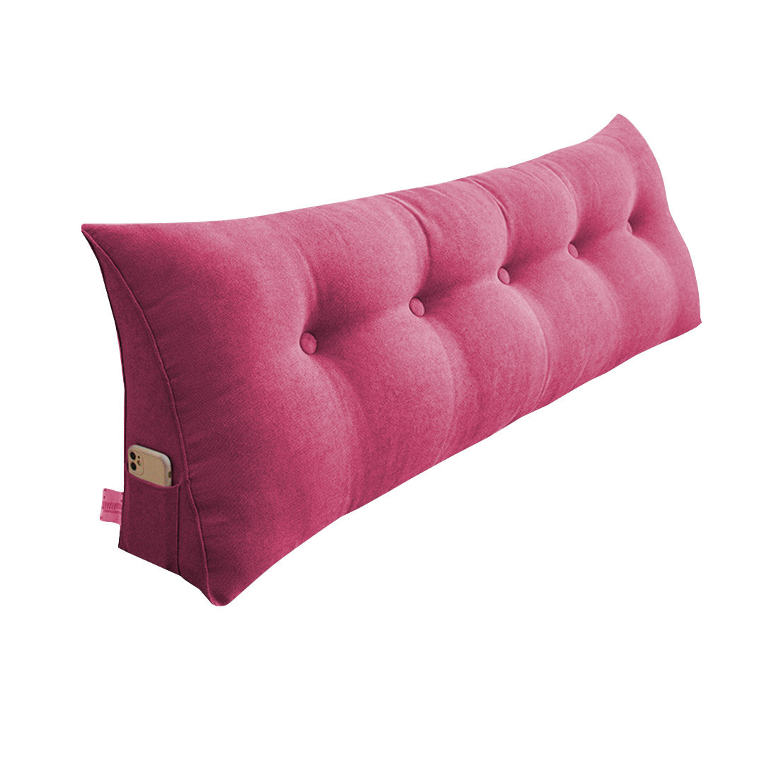 SOGA 120cm Pink Triangular Wedge Bed Pillow Headboard Backrest Bedside Tatami Cushion Home Decor - Cafe Supply