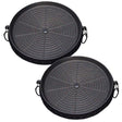SOGA 2X Portable Korean BBQ Butane Gas Stove Stone Grill Plate Non Stick Coated Round - Cafe Supply