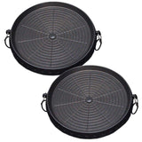 SOGA 2X Portable Korean BBQ Butane Gas Stove Stone Grill Plate Non Stick Coated Round - Cafe Supply