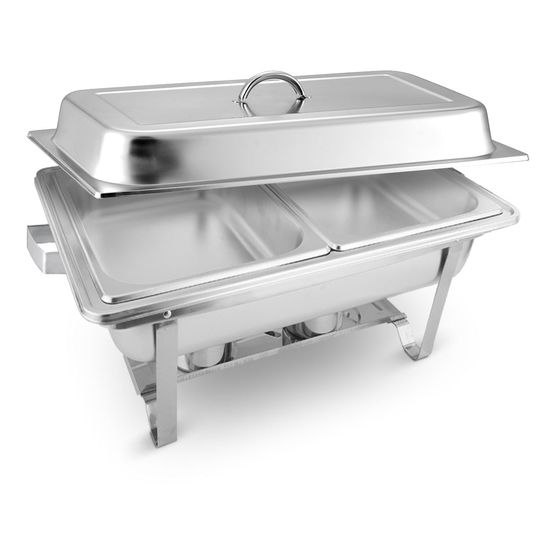 SOGA 4.5L Dual Tray Stainless Steel Chafing Food Warmer Catering Dish - Cafe Supply