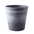SOGA 32cm Weathered Grey Round Resin Plant Flower Pot in Cement Pattern Planter Cachepot for Indoor Home Office - Cafe Supply