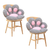 SOGA 2X Grey Paw Shape Cushion Warm Lazy Sofa Decorative Pillow Backseat Plush Mat Home Decor - Cafe Supply