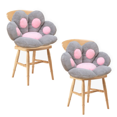 SOGA 2X Grey Paw Shape Cushion Warm Lazy Sofa Decorative Pillow Backseat Plush Mat Home Decor - Cafe Supply