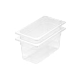 SOGA 150mm Clear Gastronorm GN Pan 1/3 Food Tray Storage Bundle of 2 - Cafe Supply