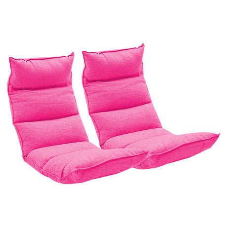 SOGA 2X Foldable Tatami Floor Sofa Bed Meditation Lounge Chair Recliner Lazy Couch Pink - Cafe Supply