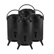 SOGA 4X 8L Stainless Steel Insulated Milk Tea Barrel Hot and Cold Beverage Dispenser Container with Faucet Black - Cafe Supply