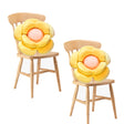 SOGA 2X  Yellow Double Flower Shape Cushion Soft Bedside Floor Plush Pillow Home Decor - Cafe Supply