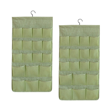 SOGA 2X Green Double Sided Hanging Storage Bag Underwear Bra Socks Mesh Pocket Hanger Home Organiser - Cafe Supply
