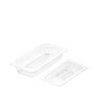 SOGA 65mm Clear Gastronorm GN Pan 1/3 Food Tray Storage with Lid - Cafe Supply