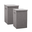 SOGA 2X Grey Large Collapsible Laundry Hamper Storage Box Foldable Canvas Basket Home Organiser Decor - Cafe Supply